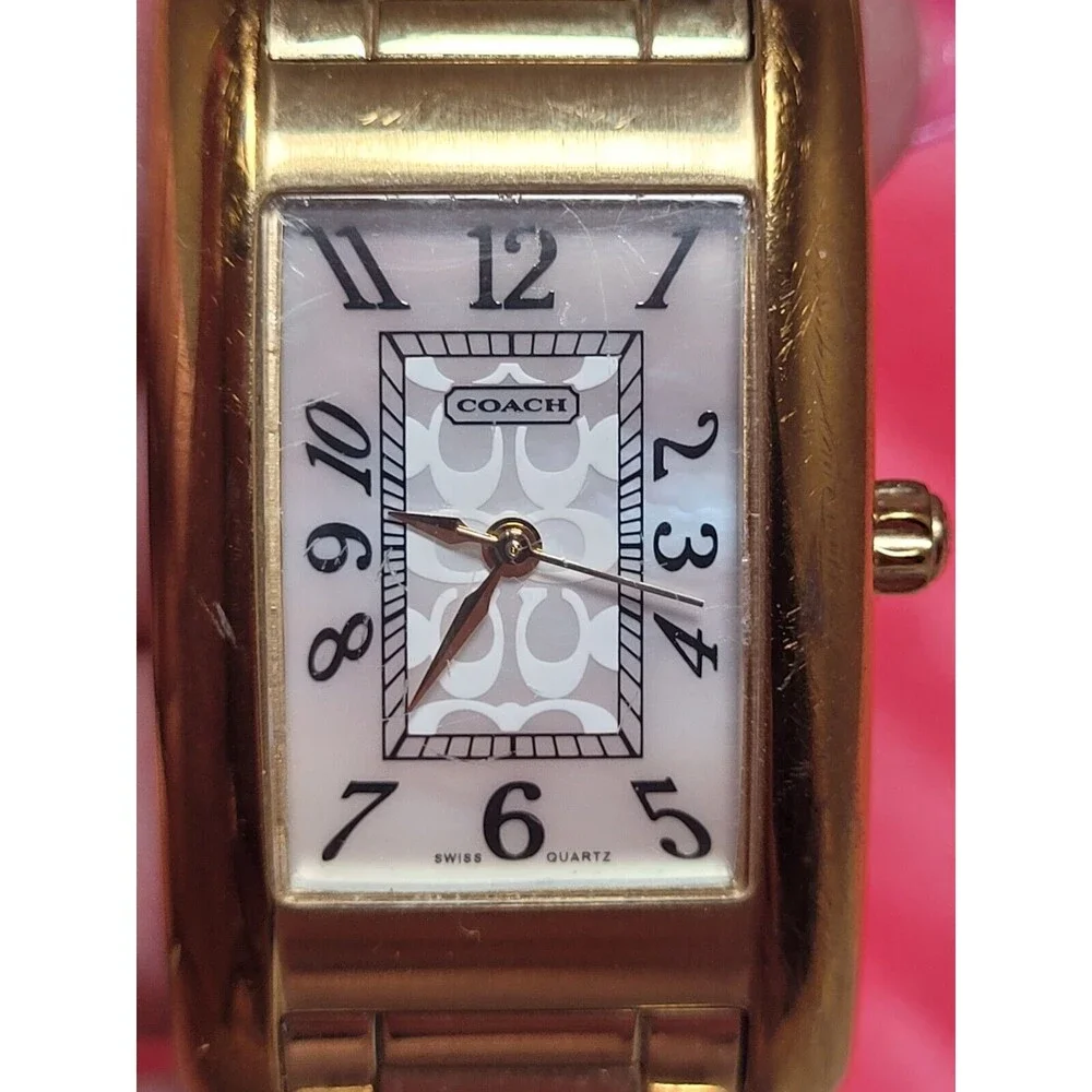 Coach Lexie Watch Signature C Gold Tone - Picture 2 of 9